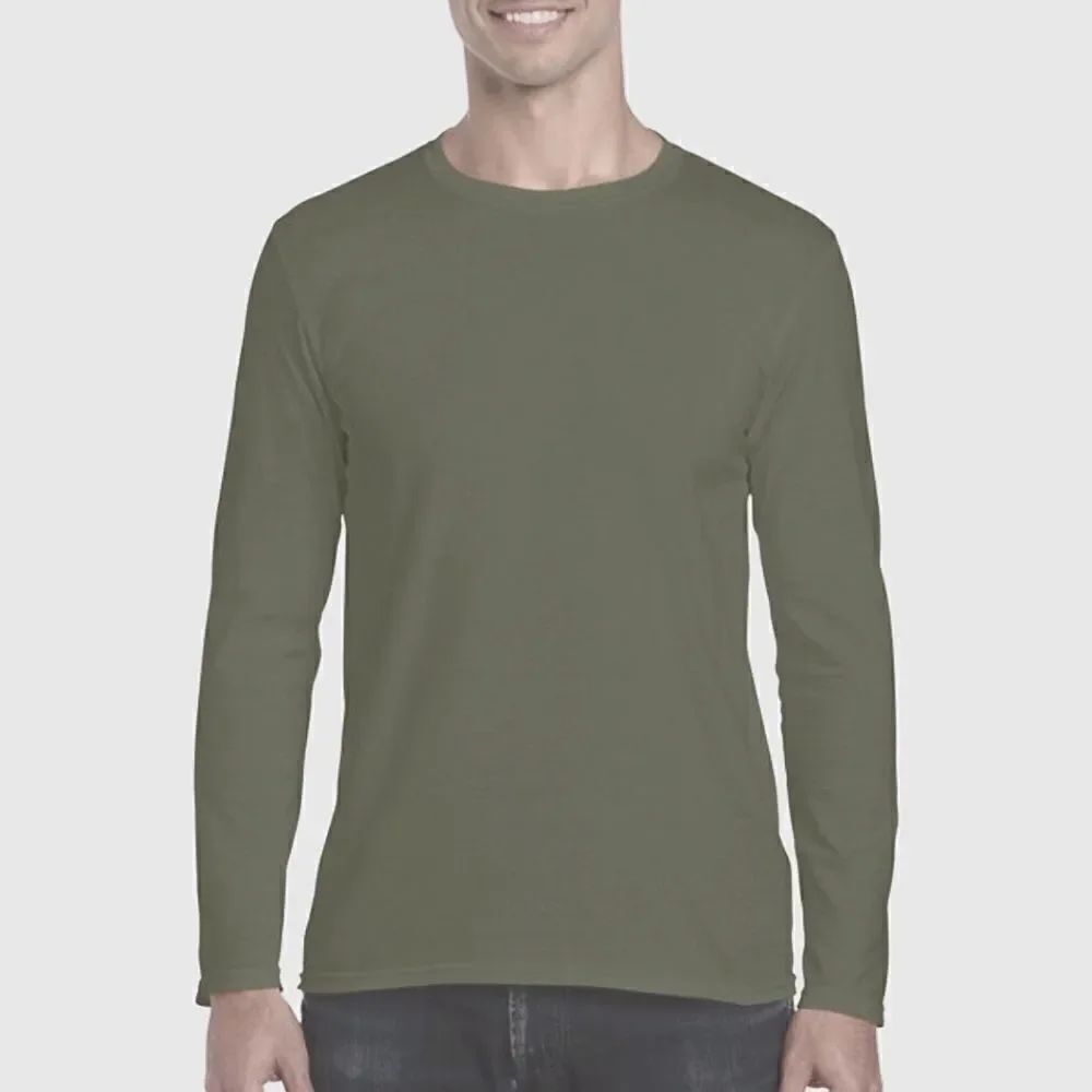George Men's Green Long Sleeve Crewneck Pullover Top